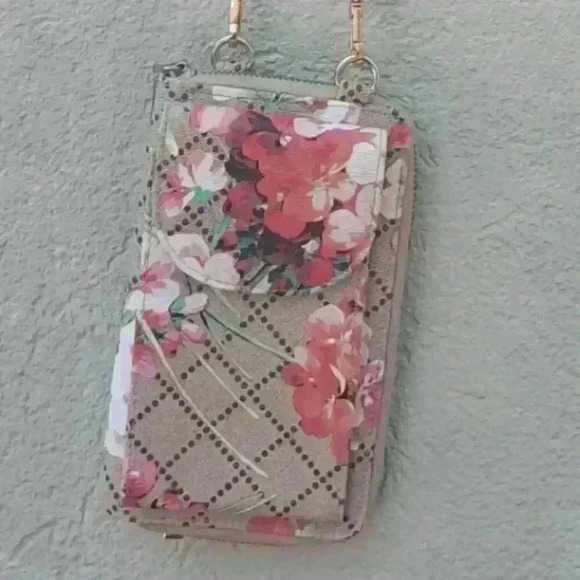 Cell Phone Mini Crossbody Floral Purse - Picture 6 of 10